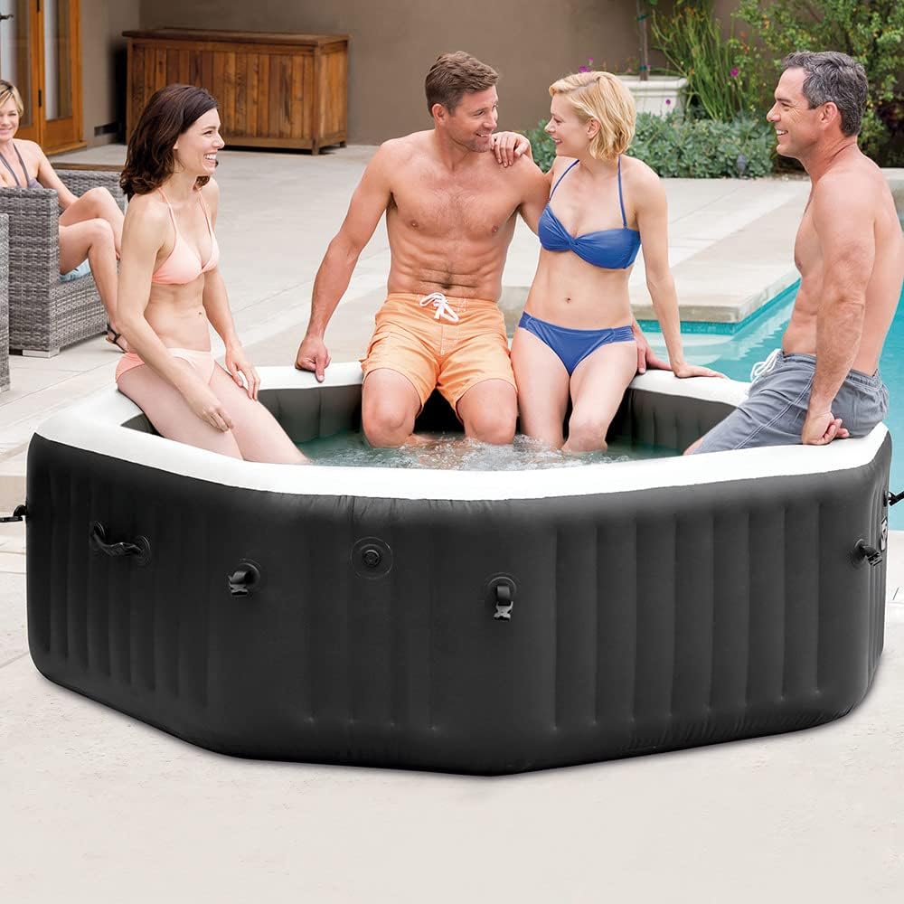 Intex Spa inflável 4 pessoas, octogonal, bolhas Deluxe e jatos de água (55081)