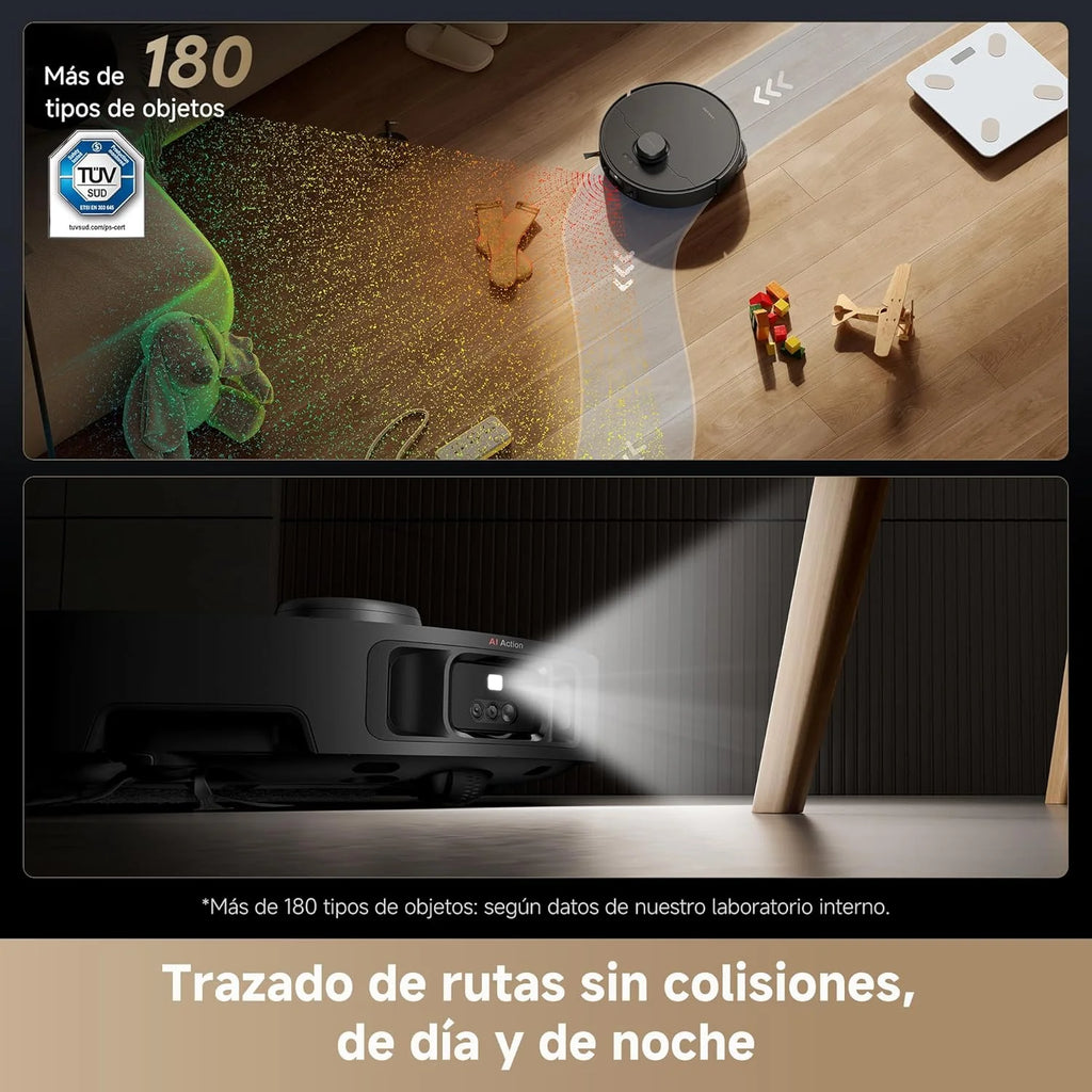 DREAME L40s Pro Ultra Robô Aspirador, 19.000 Pa, Escova Dupla HyperStream, Acesso a 4 cm de Altura, Escova Lateral Extensível e Elevável, Limpeza com Esfregão de Água Quente a 75 °C, Autolimpeza 3.0
