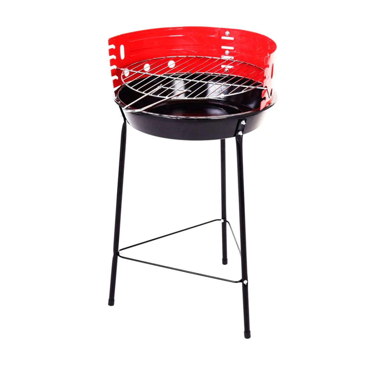 Churrasqueira de chão aberta vermelho/preto Ø33 cm