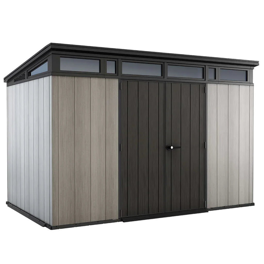 2026 Keter Artisan Abrigo de Jardim 11 x 7 pés (3,4 x 2,1 m) – Solução Elegante e Robusta para Armazenamento Exterior