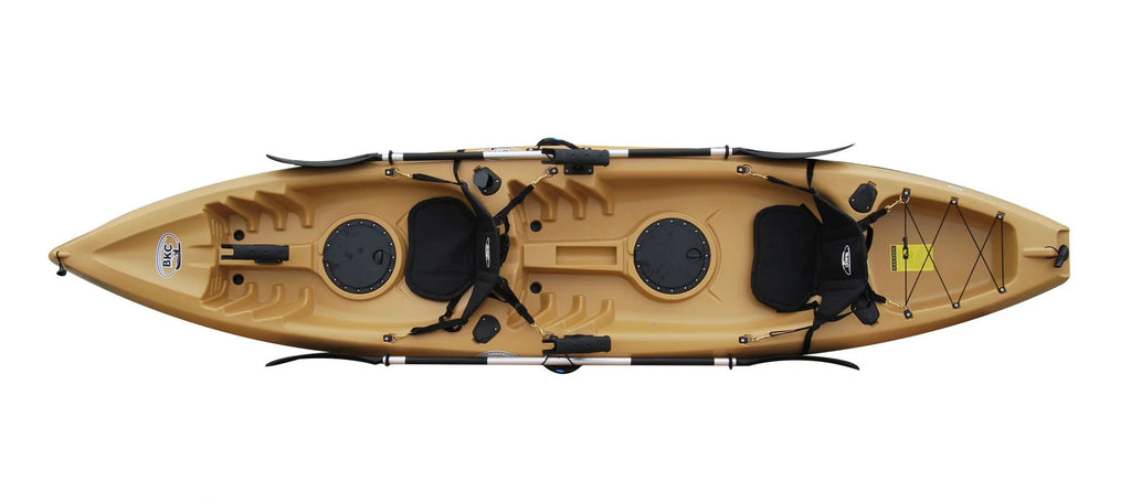 Caiaque de Pesca Duplo BKC TK181 2026 de 3,9 m para 2 Pessoas com Assentos Acolchoados e Remos