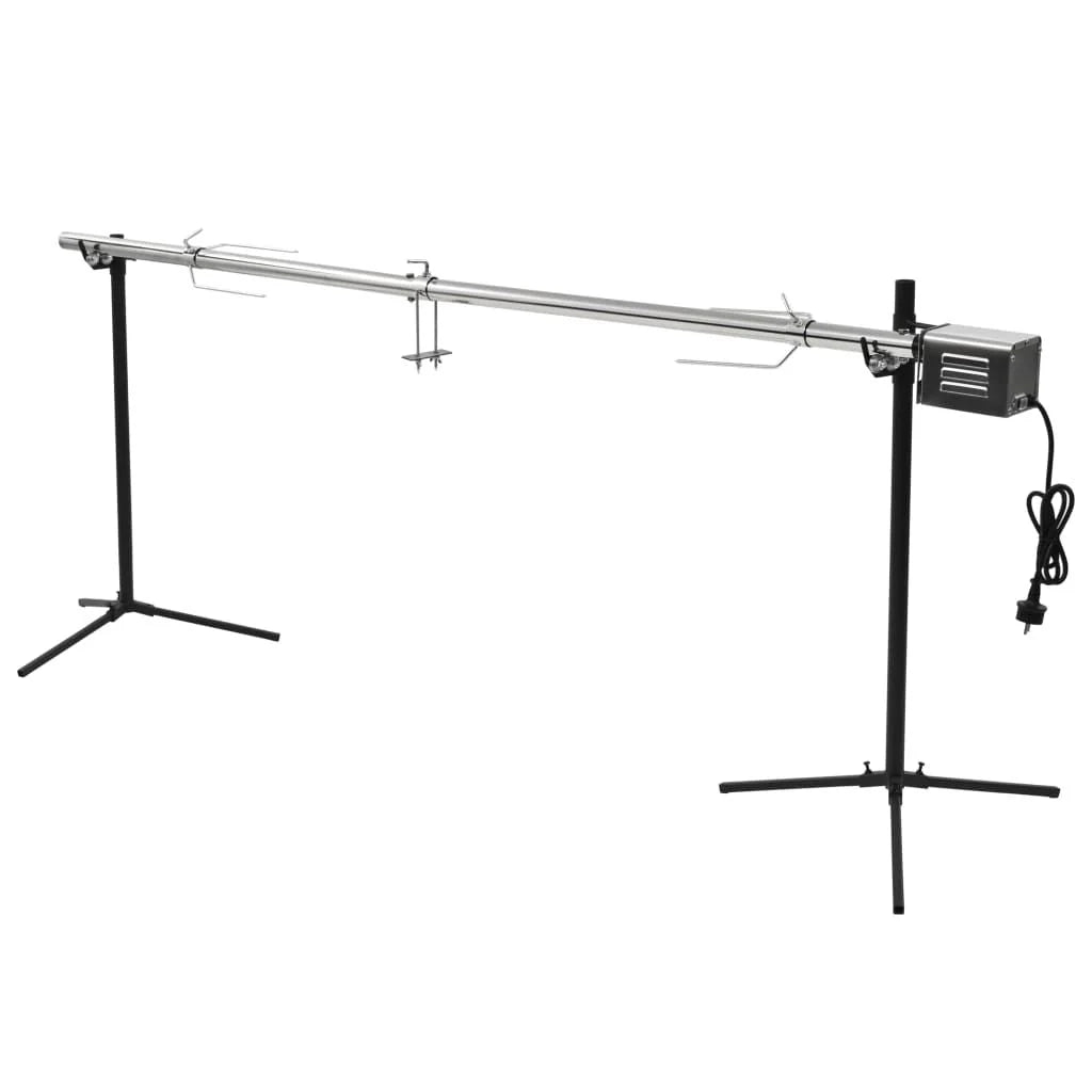 Churrasqueira Rotativa Elétrica Vidaxl 207x45x81 Cm Aço Inox