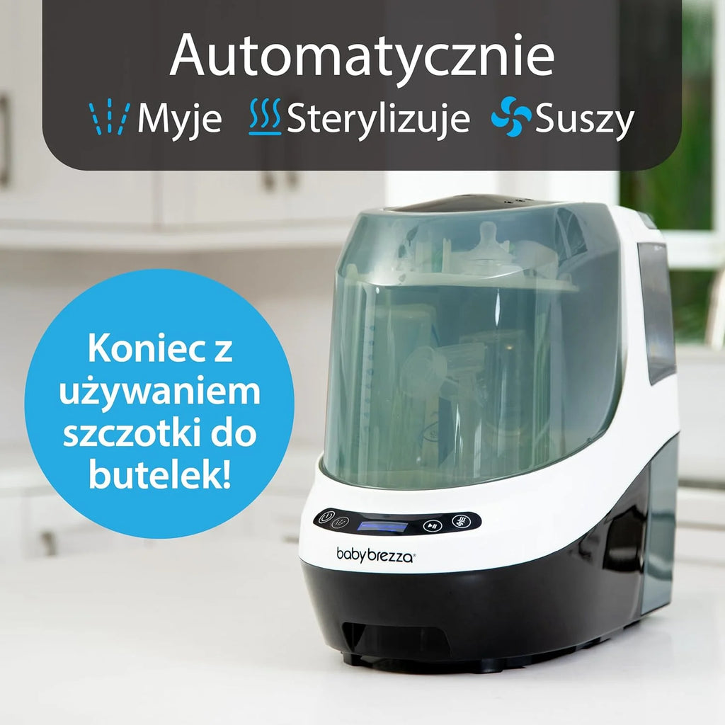 Baby Brezza Lavador de Mamadeiras Pro – Limpador de mamadeiras de bebê 3 em 1; Lava, esteriliza, seca – Limpeza universal para todas as mamadeiras: Plástico + Vidro + Bico