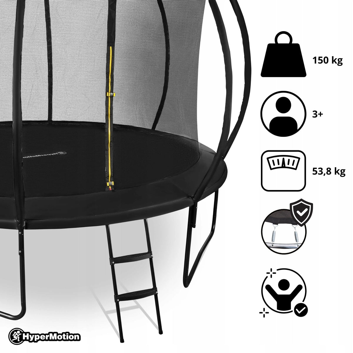 Cama Elástica de Jardim Segura para Crianças e Adultos, Grande 366cm XXL 150kg