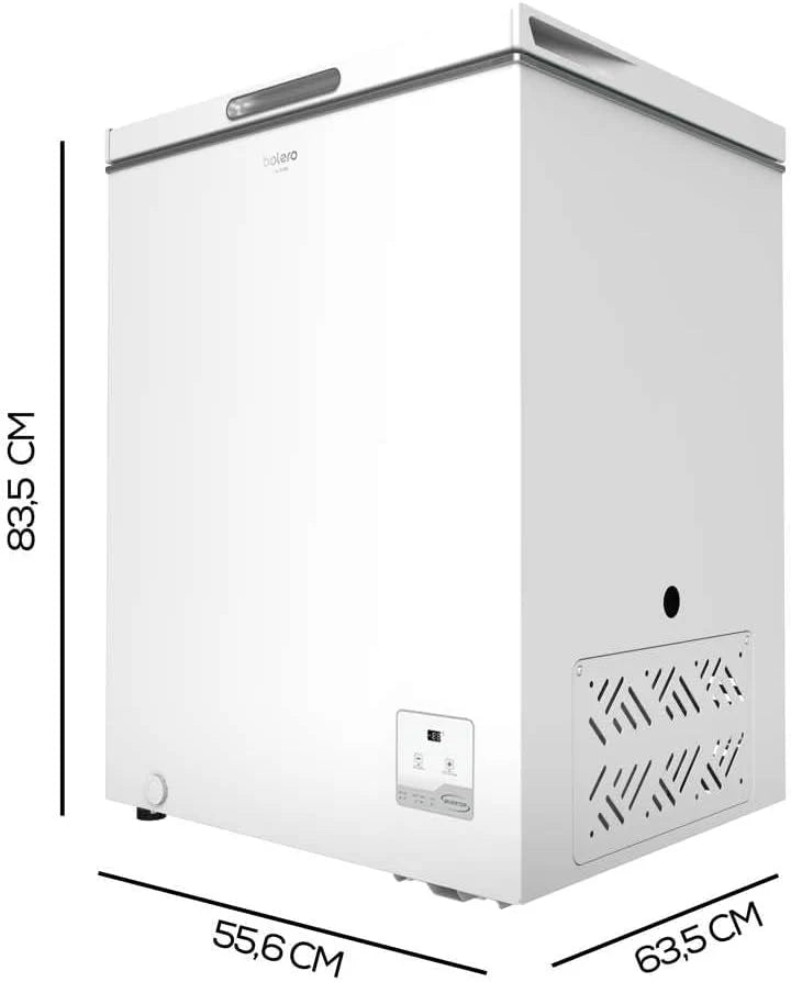Congelador Horizontal Cecotec Bolero CoolMarket Chest 142 Branco E, Capacidade de 142 L, Modo Inverter Plus, Função Dupla, Congelamento Rápido, Cesto Interno, Controle Eletrônico, Classe E
