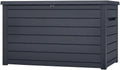 Keter Baú XXL Ontario, Grafite, Capacidade de 870 L, Dimensões Externas: 147 x 83 x 86 cm, Caixa de Armazenamento Impermeável para Exterior