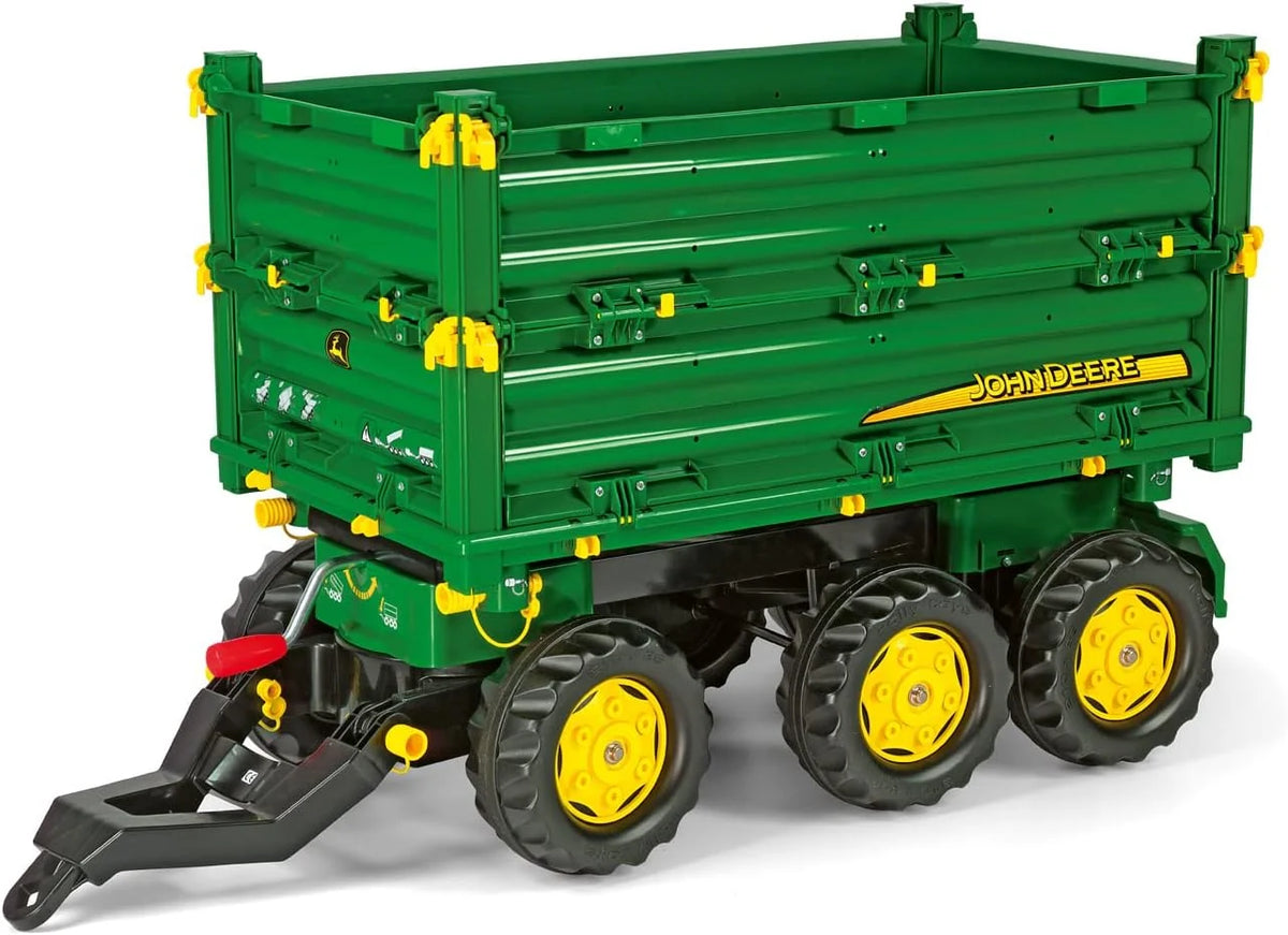 Rolly Toys 12/504/3 Rollymulti Trailer John Deere - Reboque de brinquedo de 3 eixos, Modelos/cores sortidos, 1 Unidade