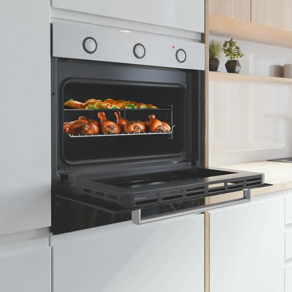 Forno Embutível Cecotec 45cm de Altura Convencional Bolero Hexa C134500 Inox A. 2600W, Capacidade de 56L, Baixo Consumo, 4 Funções, Temporizador, Limpeza a Vapor, Cozedura a Vapor