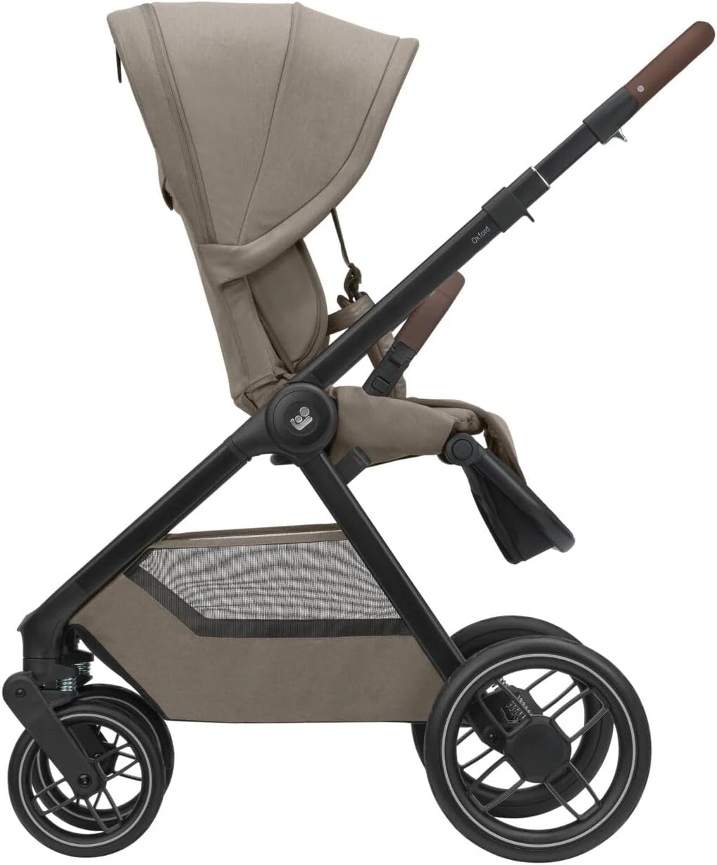 Carrinho de Bebê Maxi-Cosi Oxford, 0-4 anos, 0-22 kg, Dobra Compacta, Assento Espaçoso, Reclinação Ergonômica, Suspensão Avançada, 3 Posições de Reclínio, Cesto Amplo de 10 kg, Twillic Truffle