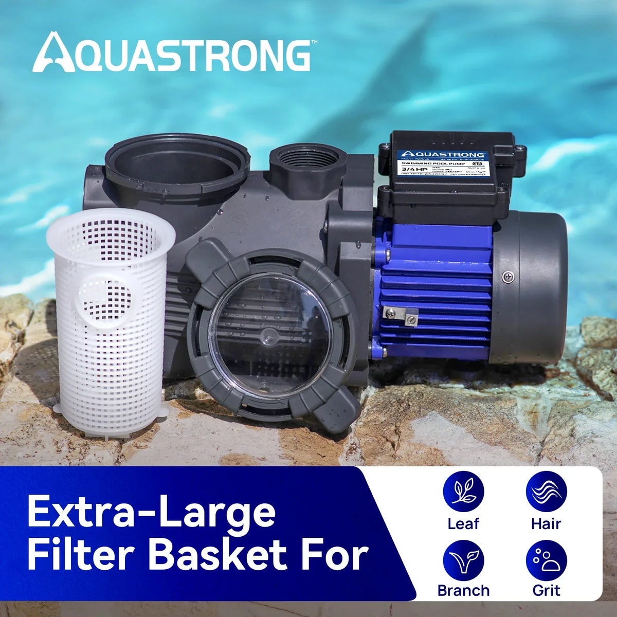 Bomba de Piscina de Velocidade Única de 3/4 HP PSP066-LV 2025