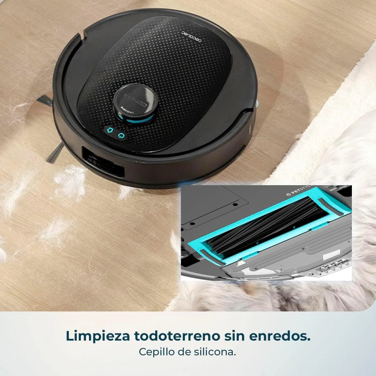 Robô Aspirador e Mopa Cecotec com Base de Esvaziamento Automático e IA Conga Y80 X-Treme. Navegação a Laser e Inteligência Artificial, 13000Pa, Base de 2,5L, Autonomia até 220m², Controlo por App 3.0