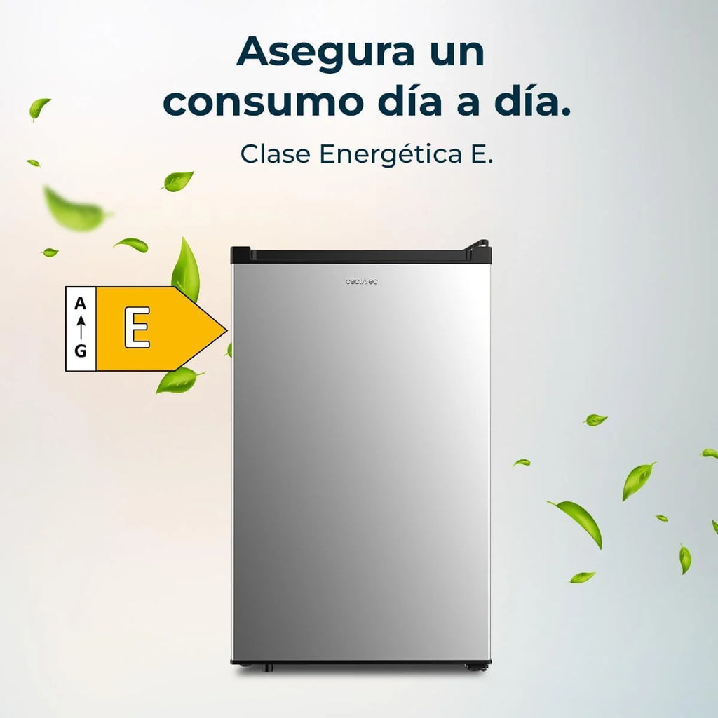 Cecotec Congelador Vertical de Bancada 87L Bolero CoolMarket TF 87 Inox. 83,6 cm de Altura e 50,6 cm de Largura, Baixo Consumo, Porta Plana e Reversível, Design Compacto, Branco