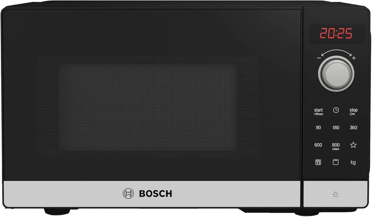 Bosch - Micro-ondas de Encastre, 800 W, 20 litros, Série 4, Grill, Preto/Inox, BEL523MS0