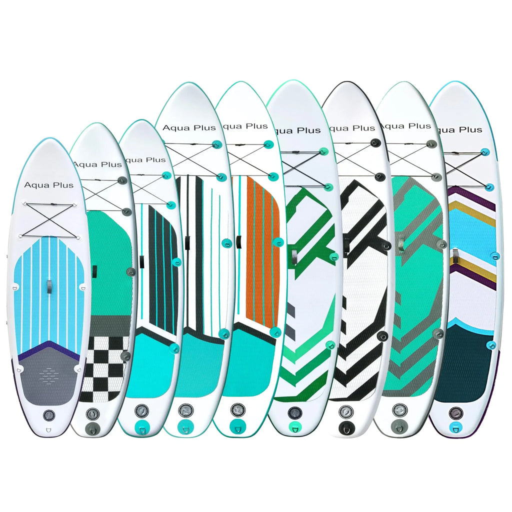 Aqua Plus SUP Inflável 2025 – 15 cm de Espessura, para Todos os Níveis, Prancha de Paddle Surf, ISUP com Bomba e Bolsa de Viagem, Adolescente/Adulto