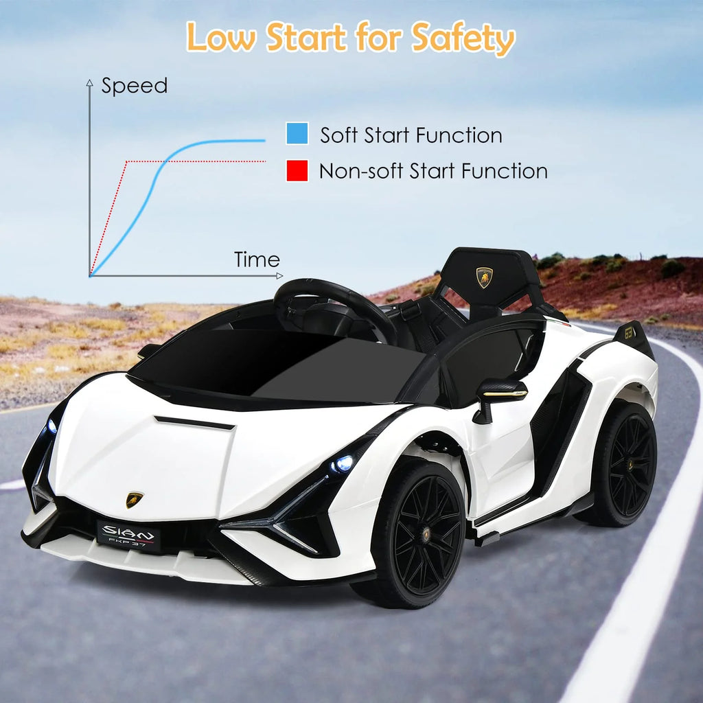 Lamborghini Elétrico Licenciado com Suspensão e Bluetooth
