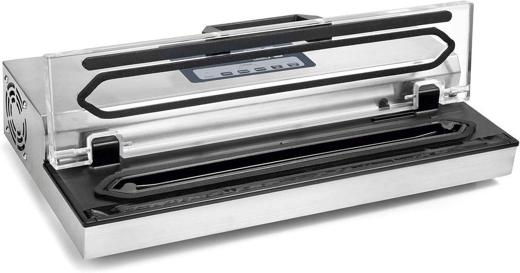 Lacor - 69540 - Embaladora a vácuo, Máquina de vácuo, Seladora de alimentos, Aço inoxidável, Livre de BPA, Selagem hermética, 650W, 40cm, Inox