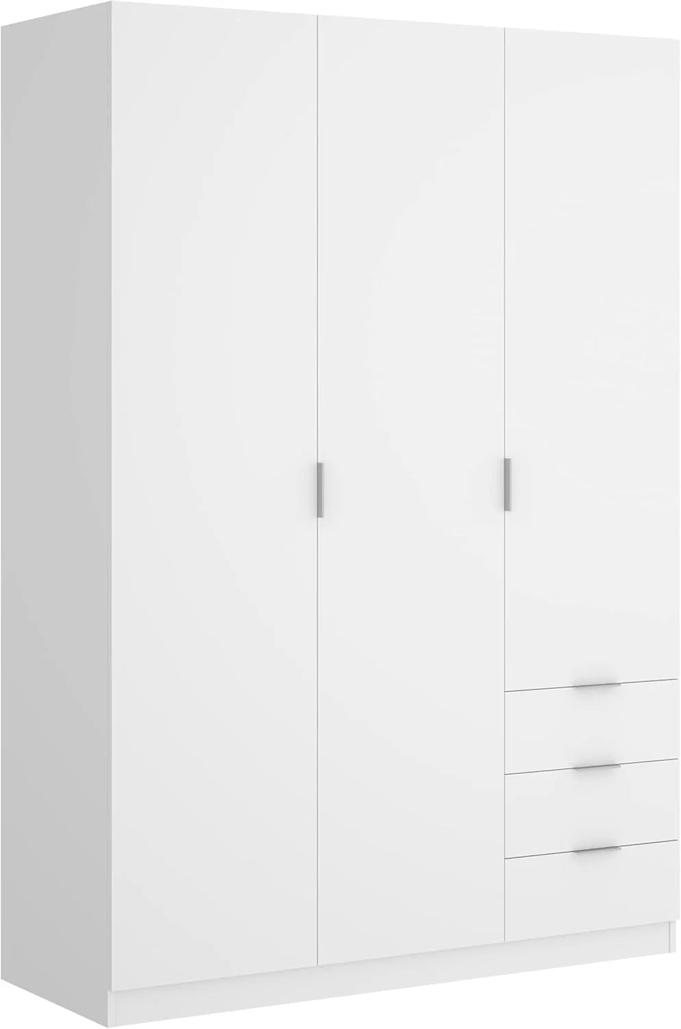 DEKIT GRUPO RIMOBEL Guarda-roupa 3 Portas e 3 Gavetas - Branco - 121X184X52 Cm