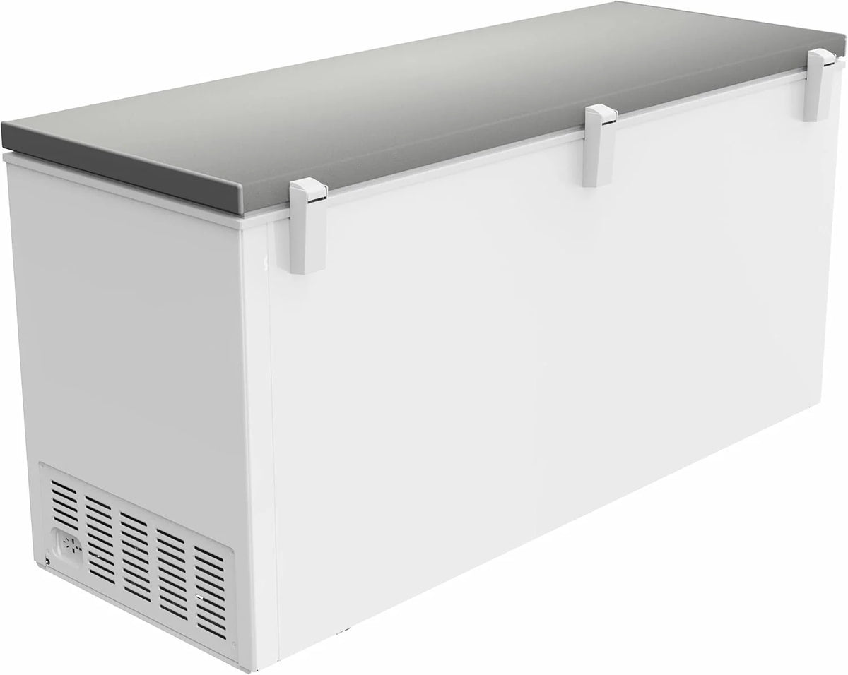 METRO Professional Freezer Horizontal GHF2700S, 188 x 73,5 x 94,5 cm, 700 L, 125W, 3 cestos, iluminação LED, 6 rodas, com fechadura, branco/cinza