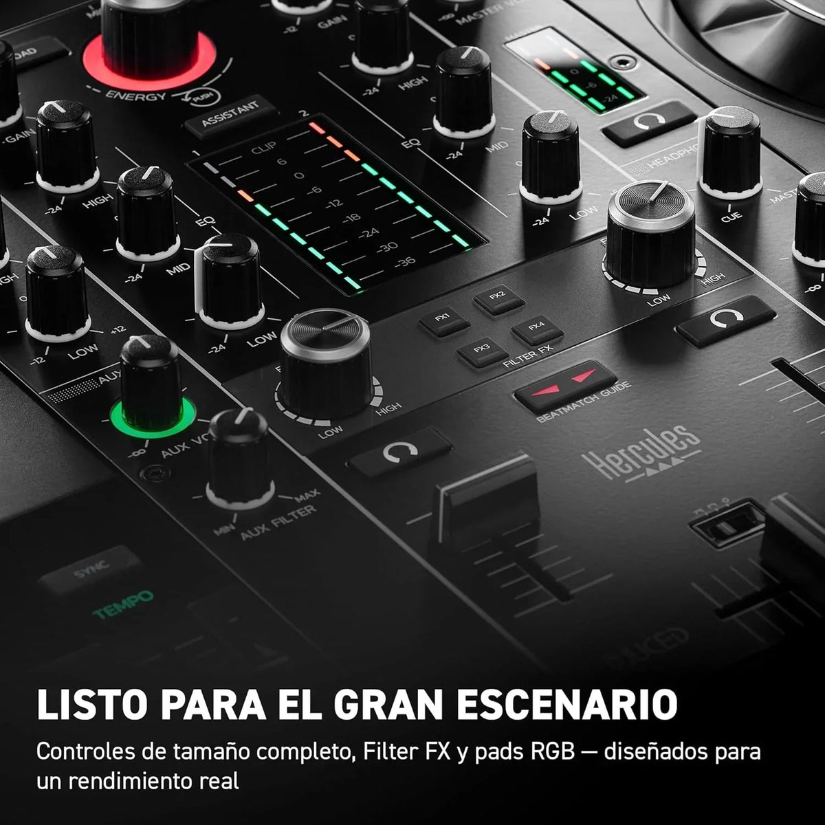Controlador DJ Hércules DJControl Inpulse 500 com 2 decks USB para Serato DJ Lite e DJUCED