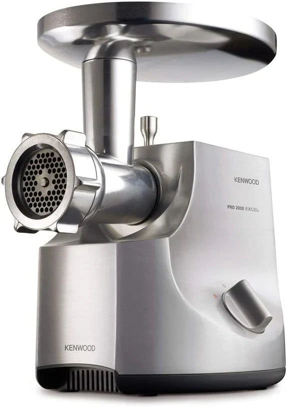 Moedor de Carne Elétrico Kenwood Pro, 3 Discos de Aço Inoxidável, 2 Velocidades, MG700, Potência 2000W, Prata