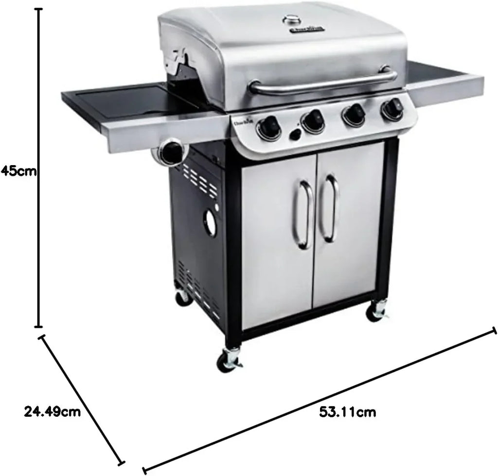 Churrasqueira a Gás Char-Broil Convective 440 S com 4 Queimadores, Grelhas de Ferro Fundido, Queimadores de Aço Inoxidável - Ideal para Cozinha Externa, Jardim e Pátio