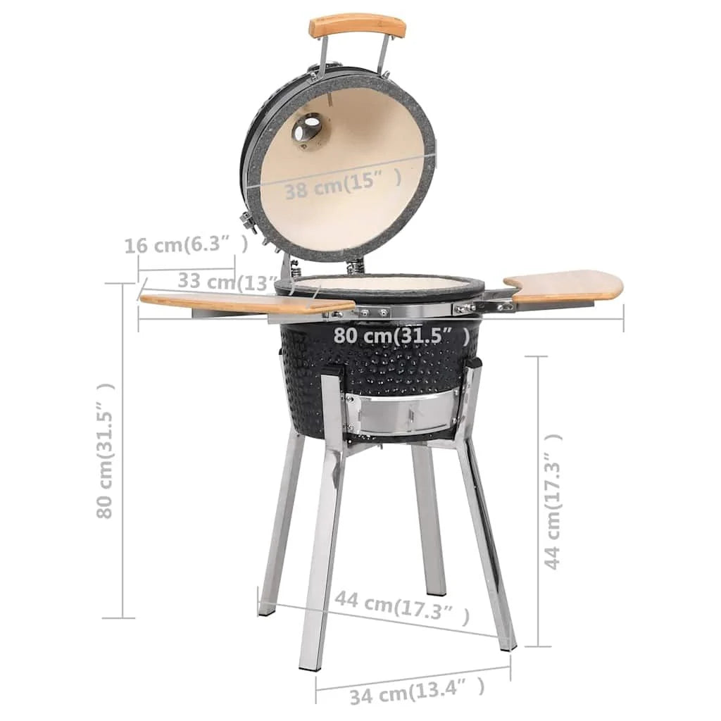 Churrasqueira Kamado De Cerâmica E Defumador 81 Cm Vidaxl