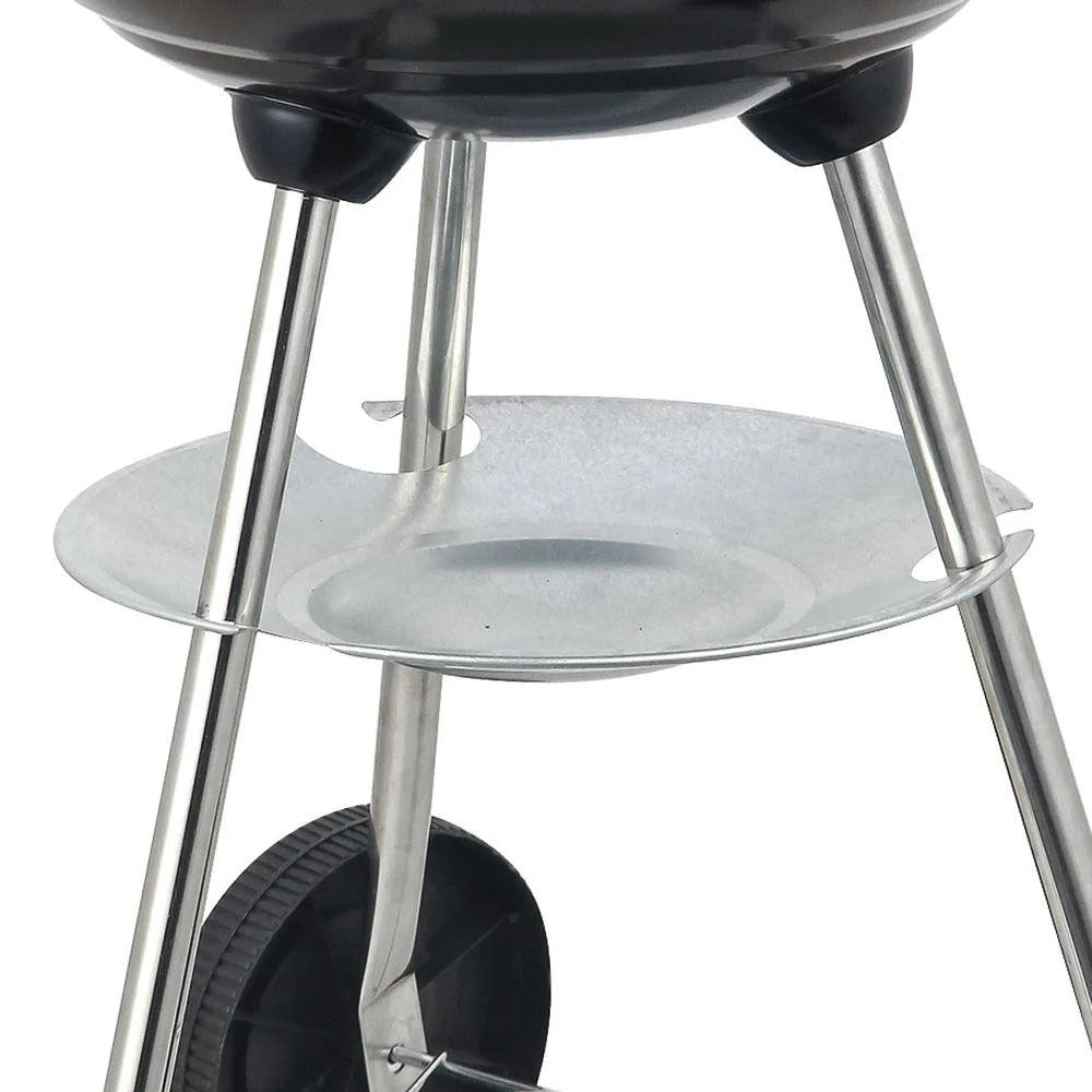 Churrasqueira Lolahome a Carvão com Grelha de Aço, 74x45x41cm, Preta