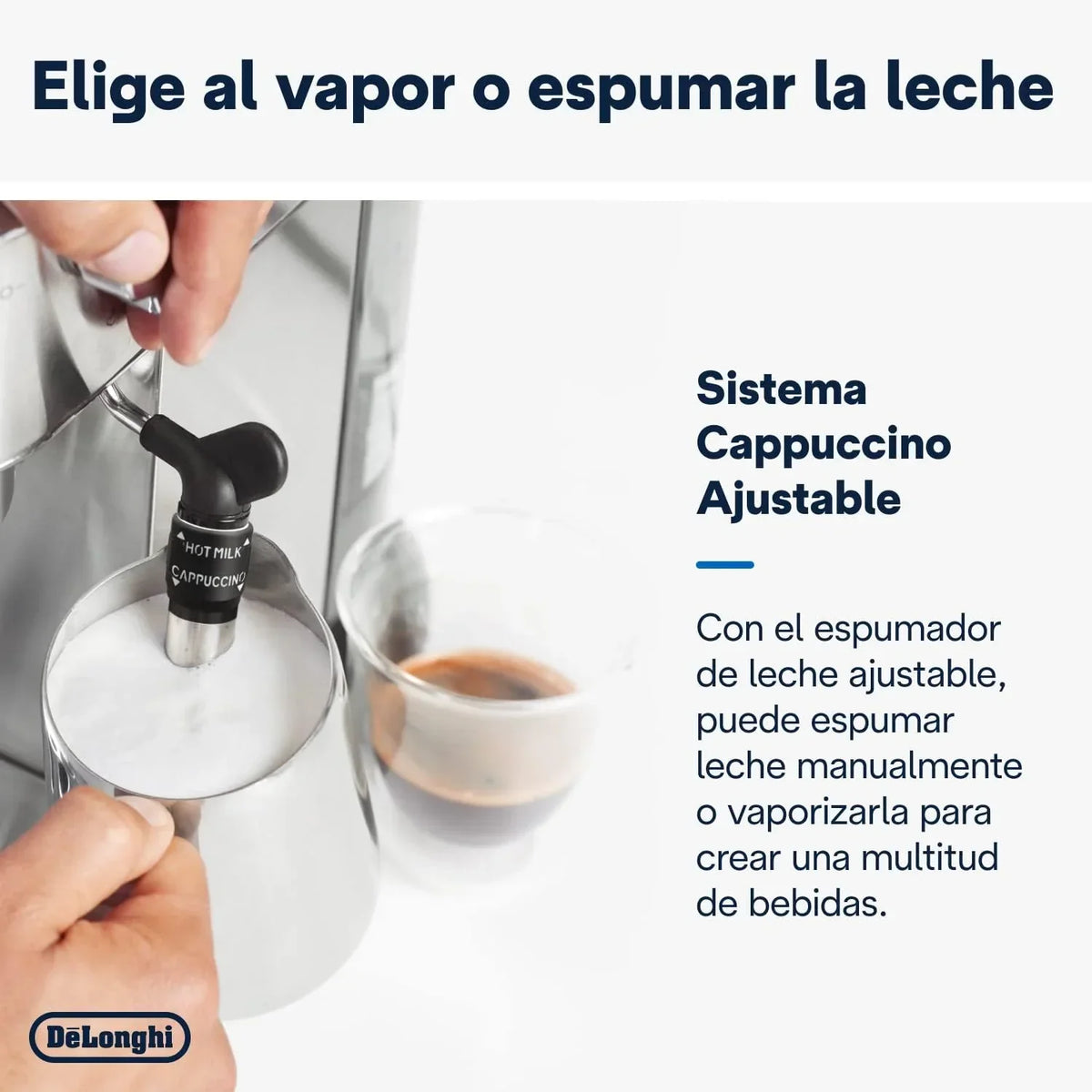 De'Longhi Dedica – Cafeteira de Bomba em Aço Inoxidável para Café Moído ou Saquetas, Espresso e Cappuccino, Reservatório de 1.3 Litros, Sistema Anti-pingo, Modelo EC685.M, Cor Metal
