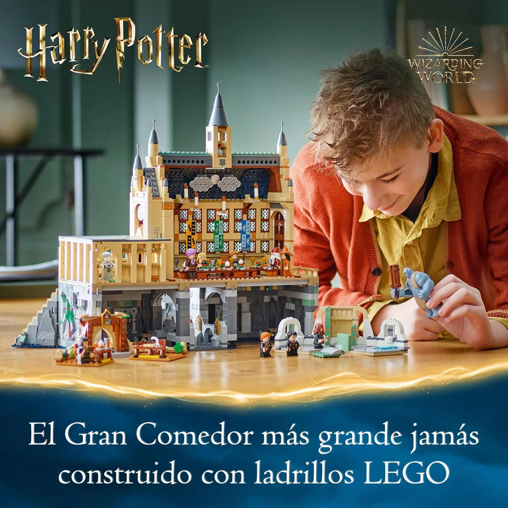Harry Potter Castelo de Hogwarts: Grande Salão da Escola de Magia de Brinquedo, 11 Minifiguras Incluindo Hermione Granger e Ron Weasley, Presente para Meninos e Meninas a partir de 10 Anos 76435