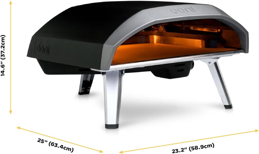 Ooni Koda 16 a gás – Forno portátil externo 37 mBar – Cozinha pizza caseira em 60s – Alta temperatura – Portátil e rápido – IT|ES|FR|BE|CZ|IE|LV|LT|LU|PT