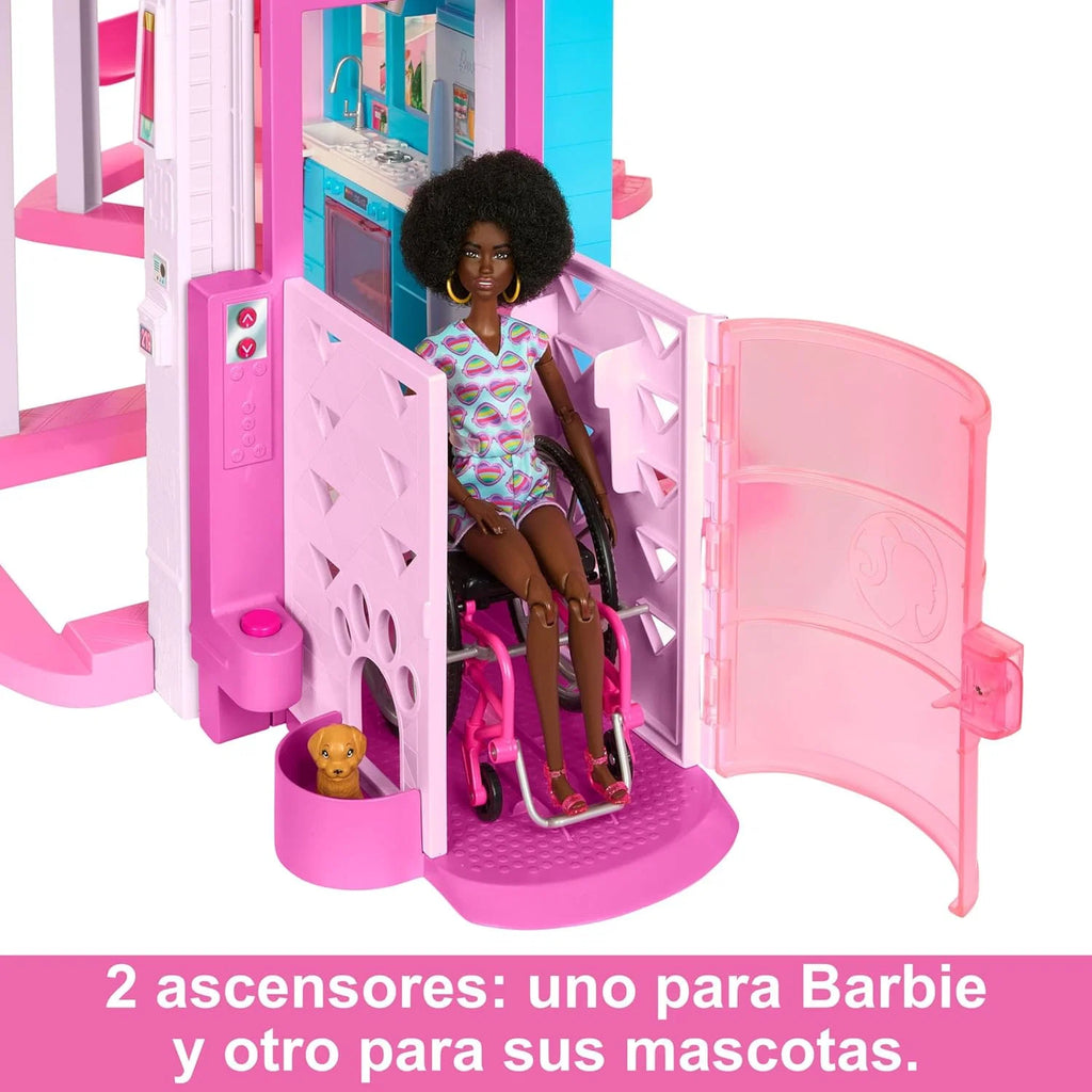 Barbie Dreamhouse 2023 Casa de bonecas de brinquedo de 3 andares com +75 móveis e acessórios, +3 anos (Mattel HMX10)