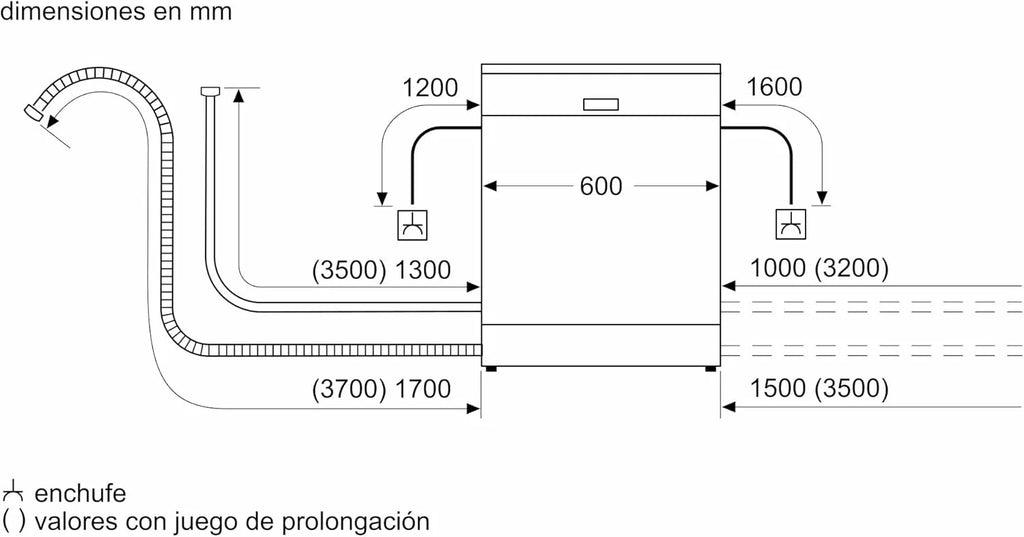 Balay - Máquina de lavar louça de instalação livre, 60 cm, 12 serviços, Auto Diário, Pausar+Carregar, ExtraSilêncio, Branco, 3VS506BP