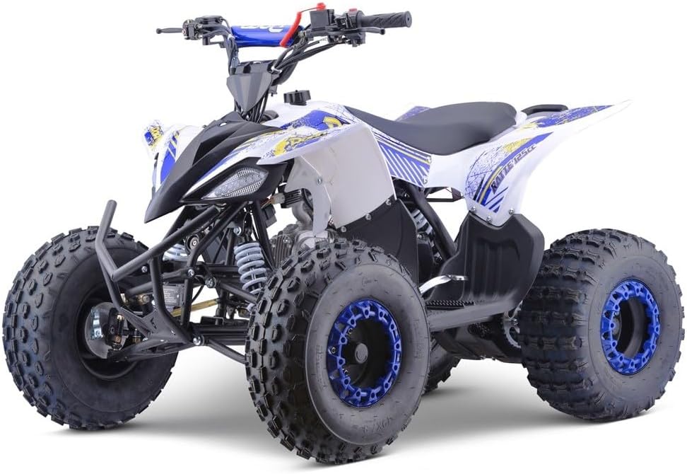 MINI Quad Infantil 125cc Gasolina automático com Marcha Ré, Azul, Carga máxima 120 kg (Apenas para circuitos fechados)