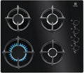 Placa a gás ELECTROLUX EGG6407K 59x51cm 4 queimadores grelha de ferro fundido preta