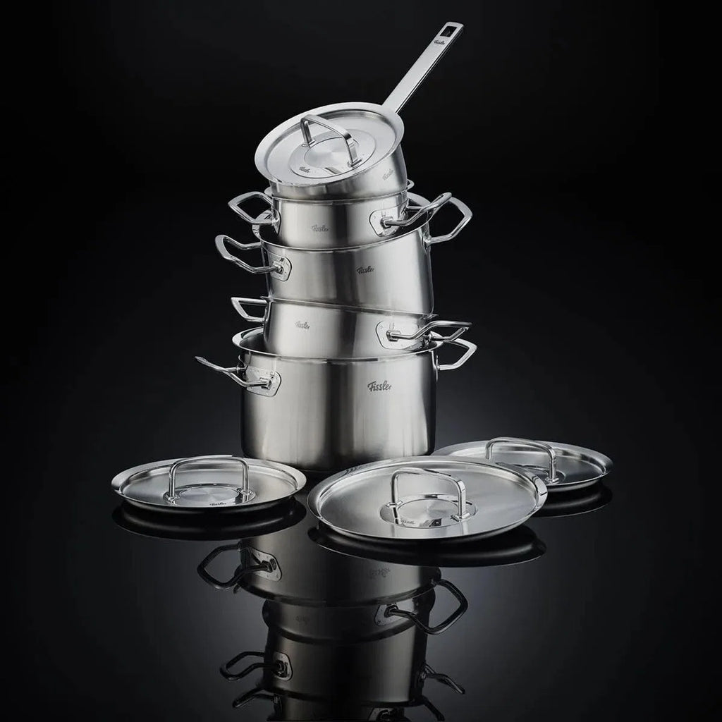 Fissler Original-Profi Conjunto de Panelas com Frigideira, Aço 18/10, Prata, 5 peças