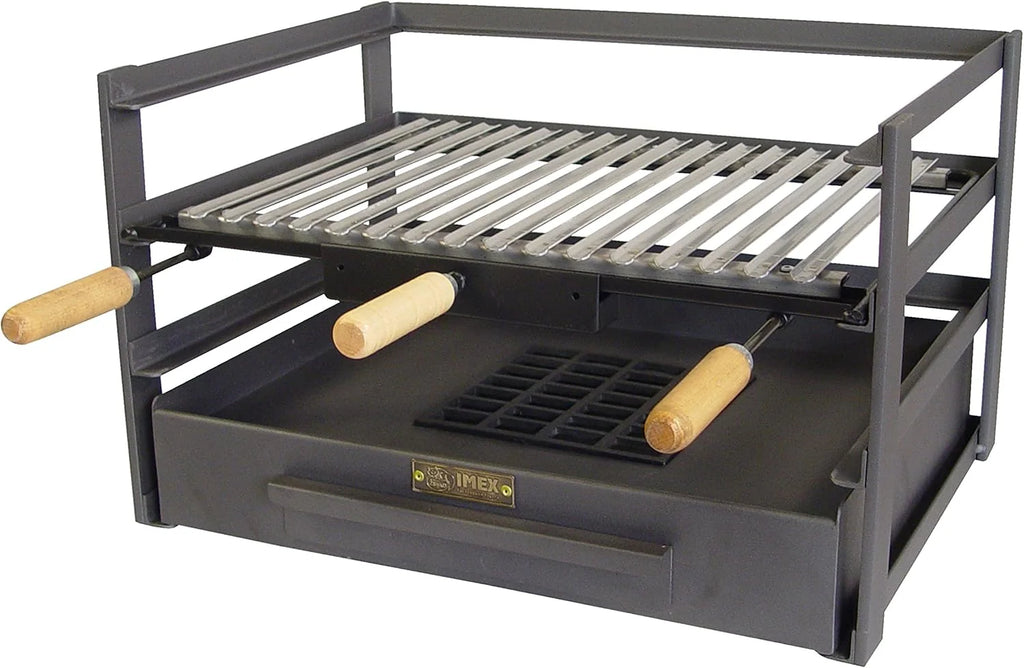 Imex El Zorro 71481.0 Gaveta para churrasco com grelha, preta, 57 x 41 x 35 cm