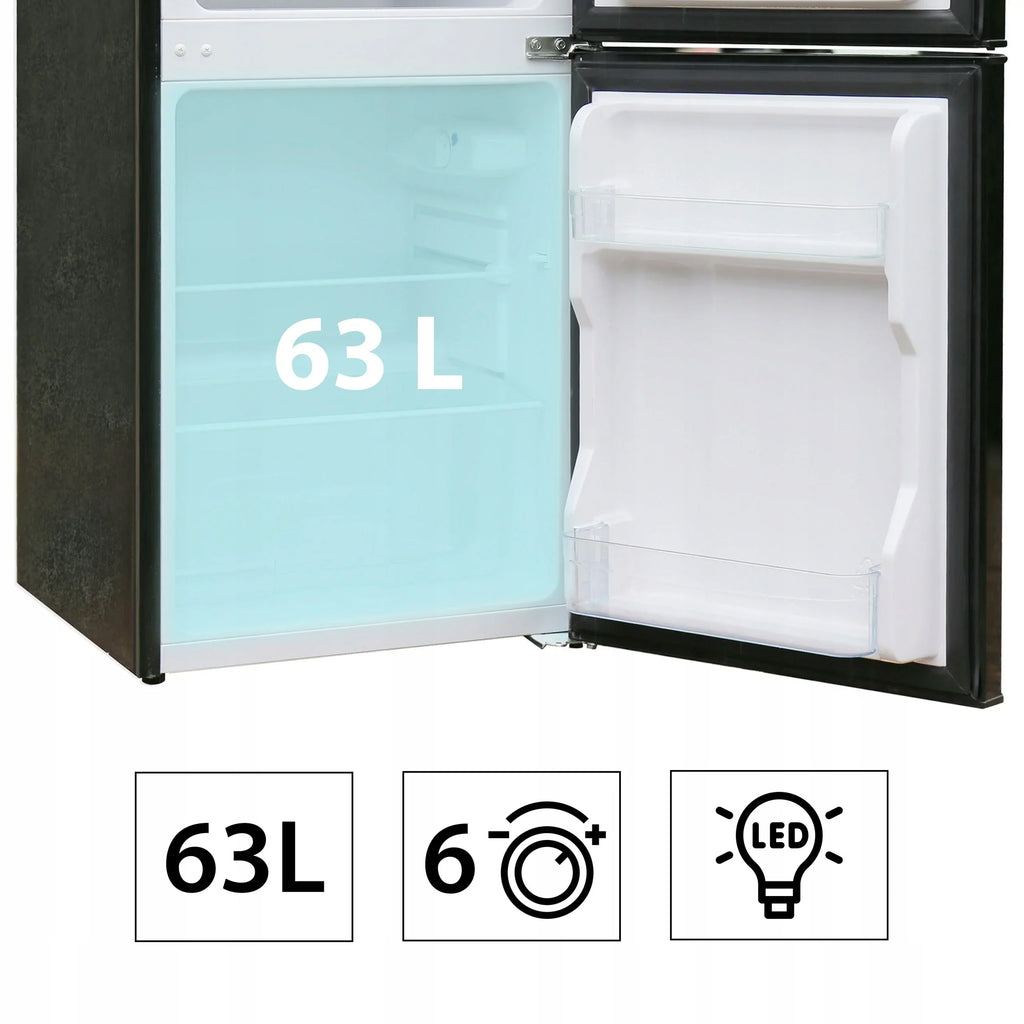 FRIGOBAR pequeno frigobar freezer hotel escritório prata LED 88l. 86cm