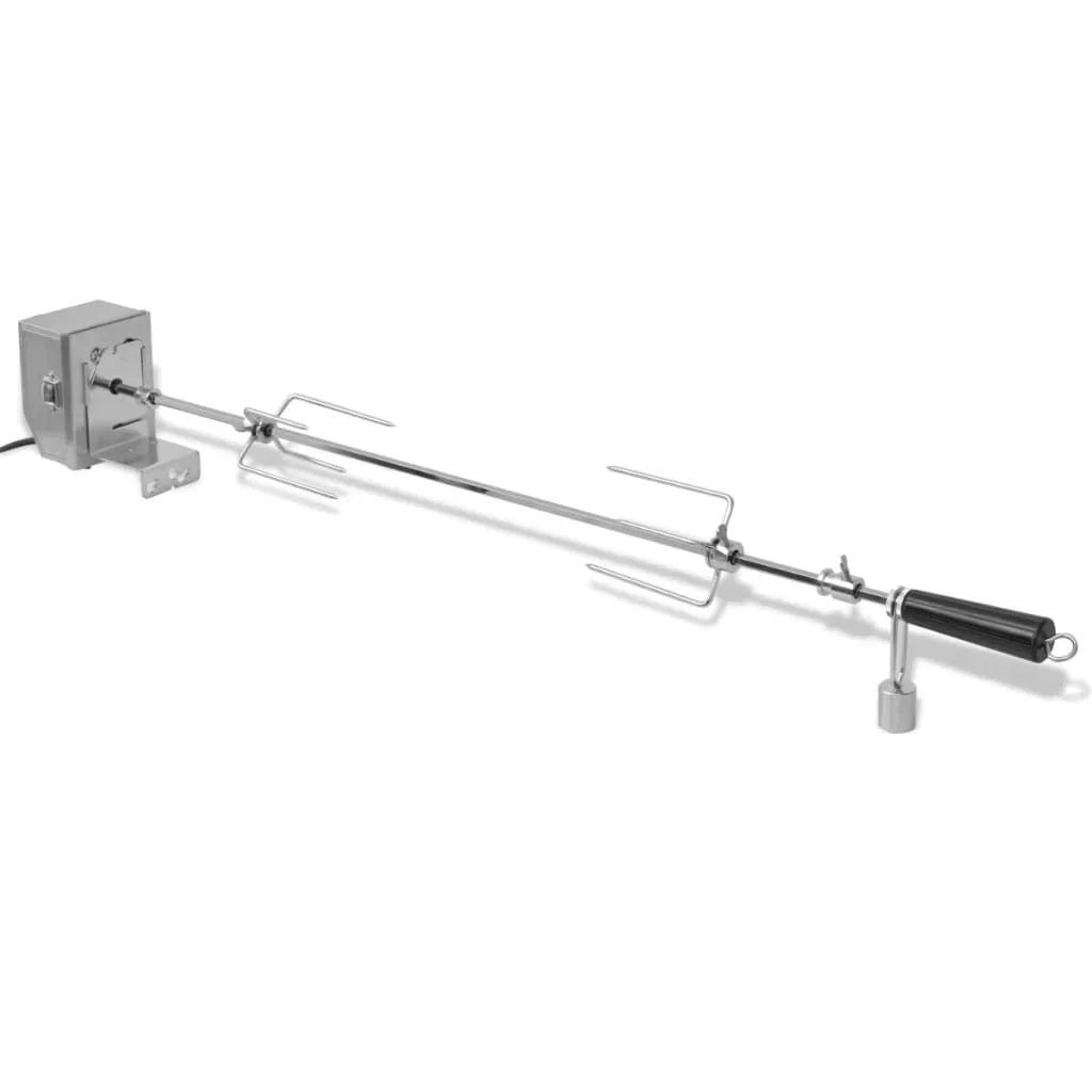 Espeto Giratório para Churrasco com Motor Profissional Aço 900 mm Vidaxl