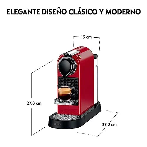 2025 Cafeteira de Cápsulas Krups Nespresso Pixie Redesign | Espresso e Lungo | Estilo industrial | Baixo consumo de energia | Desligamento automático | Bandeja ajustável | Cápsulas recicláveis | Modelo XN306T