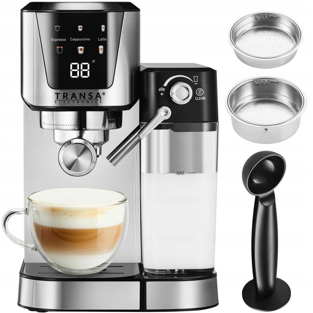 Máquina de café expresso com bico e LCD automático, bomba ULKA 20 BAR