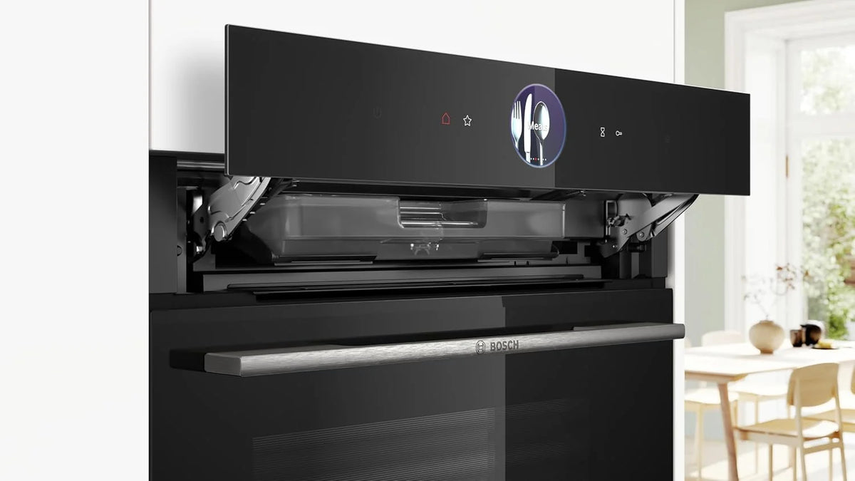Bosch - Forno Multifunções com Vapor Adicionado, 60 cm, Série 8, Eletrónica TFT TouchControl Plus, AirFry, Home Connect, Preto, HRG7361B1