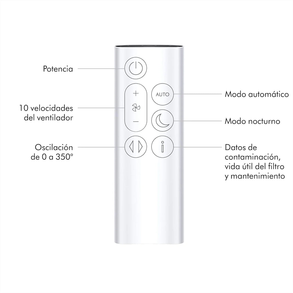 Purificador de ar e ventilador Purifier Cool Gen1 TP10 – Purificação potente, fluxo de ar refrescante (Branco)
