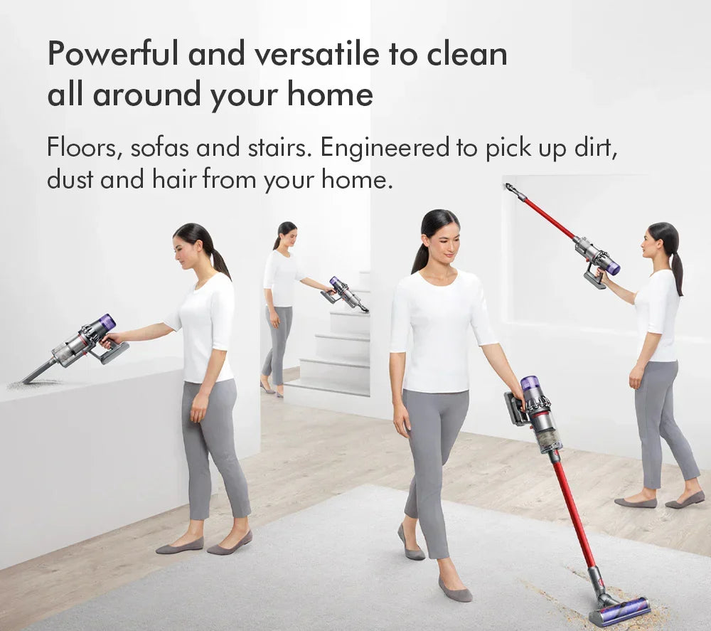 Dyson V11 Extra - Aspirador de Pó sem Fio - Até 60 minutos de autonomia - Acabamento Níquel e Vermelho