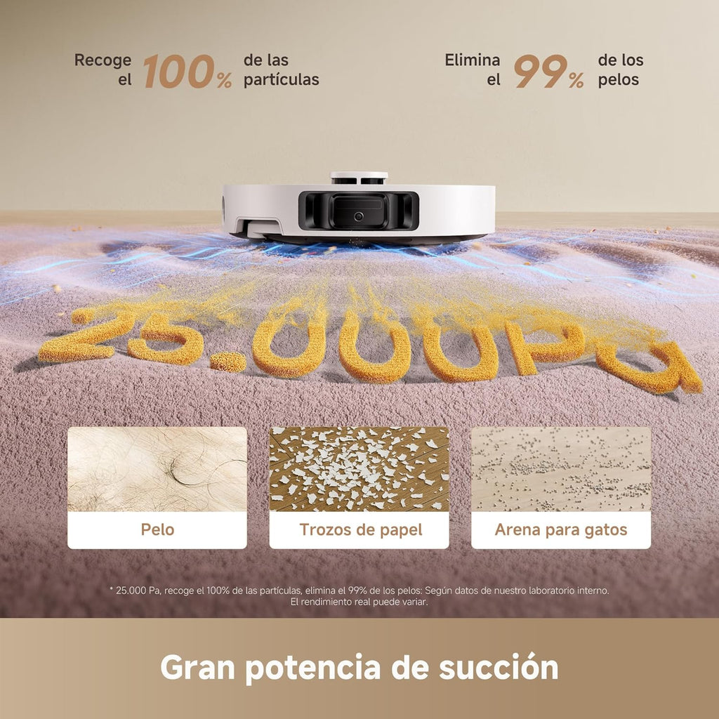DREAME L10s Ultra Gen 3 Kit Robô Aspirador e Passa Pano, Sucção de 25.000Pa, Escova Lateral e Mopa Extensível, AceClean DryBoard e Autolimpeza Automática da Mopa, Secagem com Ar Quente