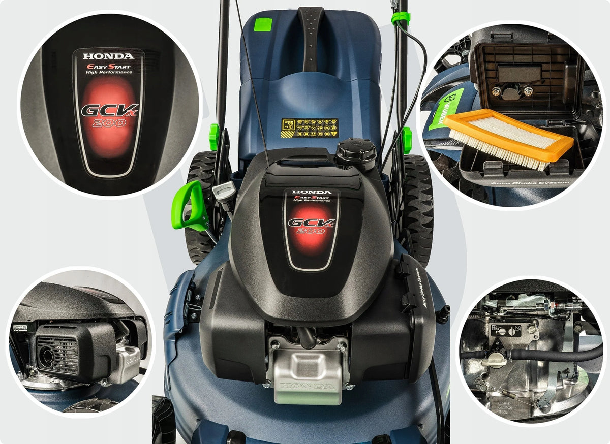 ROÇADEIRA A GASOLINA MOTOR HONDA COM TRAÇÃO CORTADOR DE GRAMA POTENTE + ÓLEO