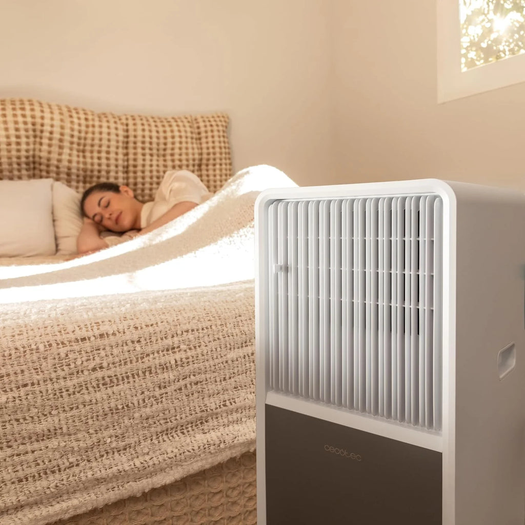 Cecotec Ar Condicionado Portátil com Controle Remoto e Bomba de Calor ForceClima 9450 Style Heating, 9000 BTU, Touch, Ecrã LED, 5 Modos, 2 Velocidades, Desumidificador, Temporizador, 16 m², Branco