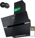 CIARRA CBCB6736F Coifa de Parede 60cm Classe A+++ Wi-Fi App Touch-Booster Exaustão e Recirculação Interna por Filtro de Carvão CBCF003