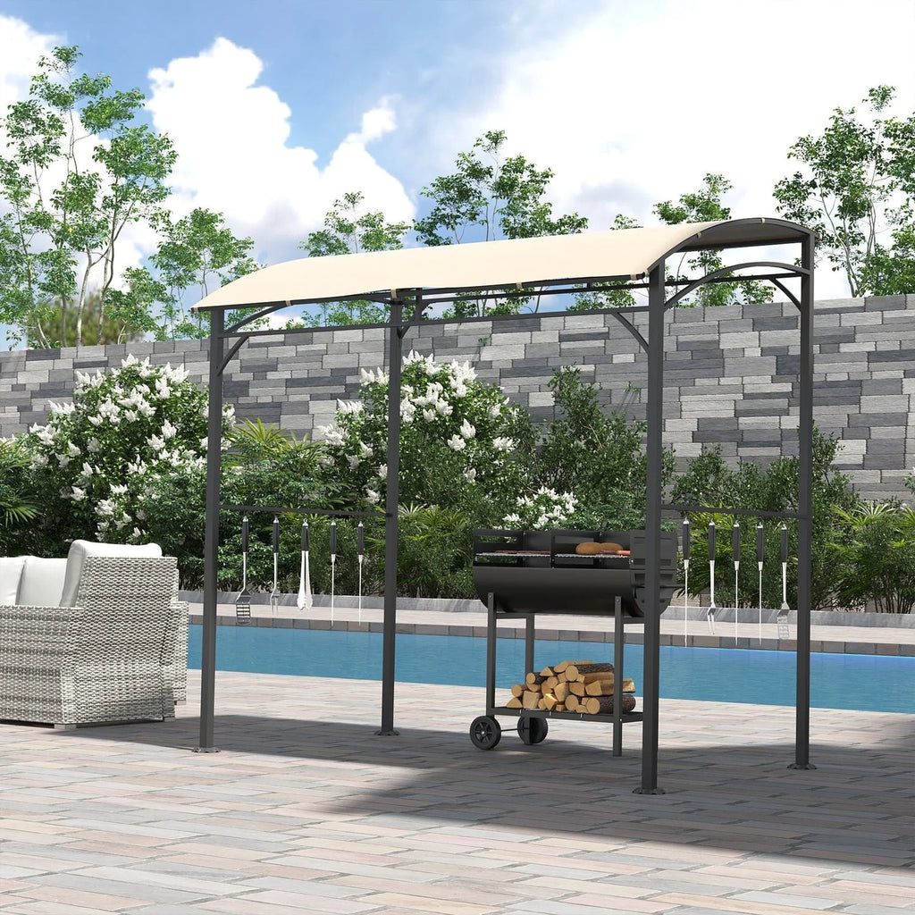 Churrasqueira a Carvão de Metal 90x45x96 cm - Outsunny. Preto