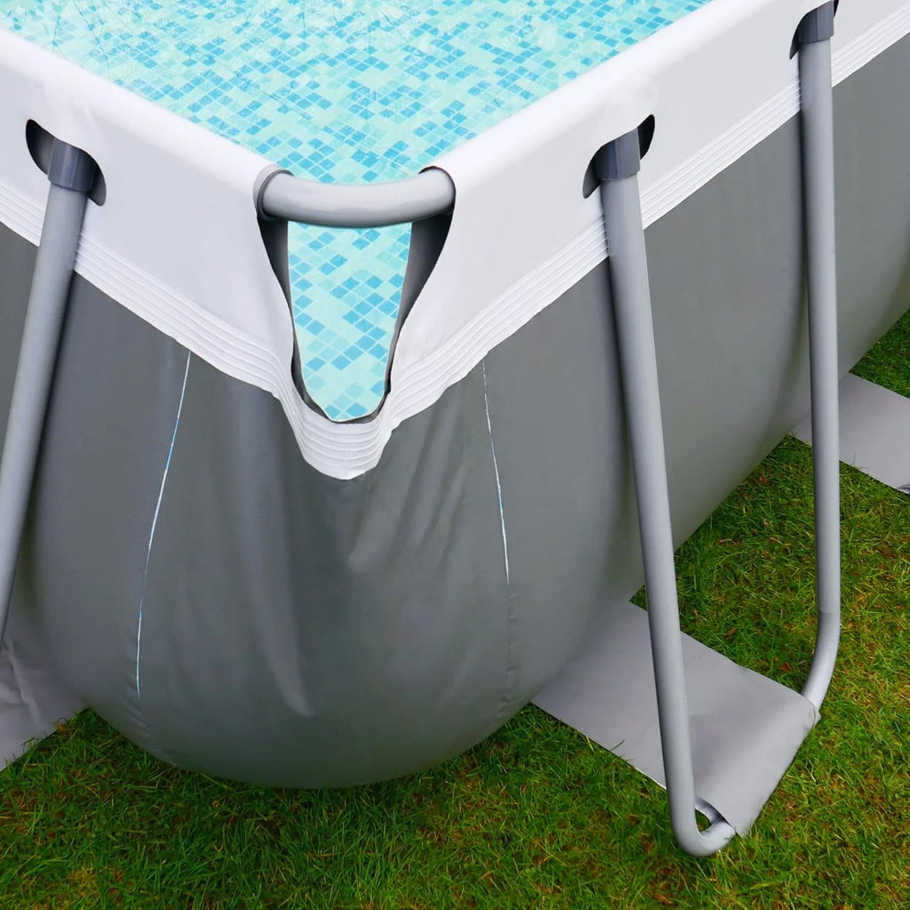 yourGEAR Piscina Familiar XL 3x3m - Piscina de Jardim com Estrutura de Aço Durável, 8100L