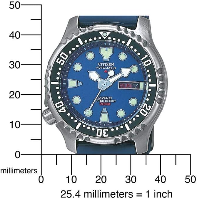 Citizen - Relógio masculino, analógico, automático, com pulseira de borracha Promaster Marinheiro
